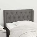 vidaXL Čelo postele so záhybmi tmavosivé 83x16x78/88 cm látka