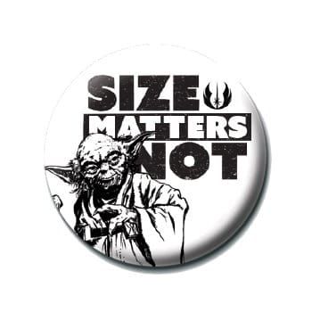 Odznak Star Wars - Size Matters Not