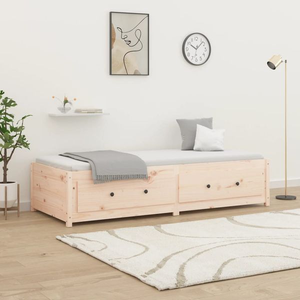 vidaXL Denná posteľ 75x190 cm malé jednolôžko masívna borovica