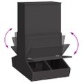 vidaXL Feeder pre prasatá Čierna 82 x 51 x 91,5 cm 20 kg