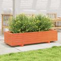 vidaXL Záhradný kvetináč voskovohnedý 110x40x26,5 cm masívna borovica