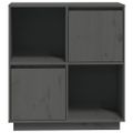 vidaXL Komoda sivá 74x35x80 cm borovicový masív
