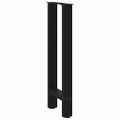 vidaXL Nohy konzolového stolíka, čierne, 2 ks, 38 x (72-73) cm, oceľové