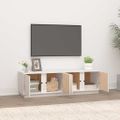 vidaXL TV skrinka biela 140x40x40 cm masívna borovica