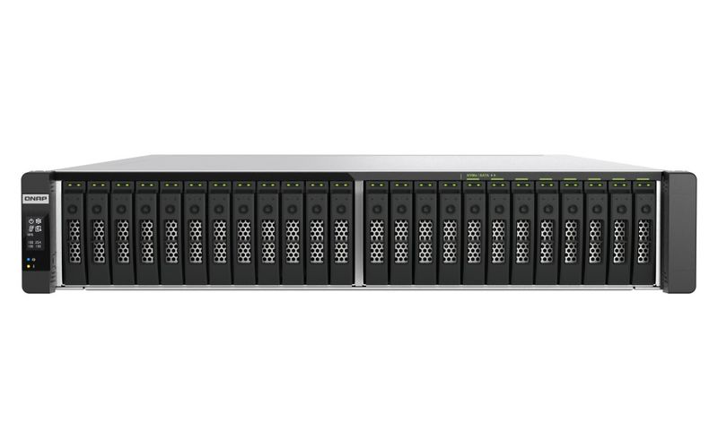 QNAP TDS-h2489FU-R2-4314-128G (2x Xeon, 128GB RAM, 24x 2,5'' U.2/SATA, 4x PCIe, 4x 2,5GbE, 2x 25GbE)