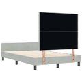 vidaXL Posteľ s pružinovým rámom Svetlosivá 120 x 200 cm Zamat