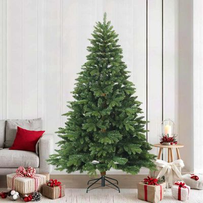 vidaXL Umelý Sklápací Vianočný Stromček Zelená 240 cm PVC, PE a oceľ