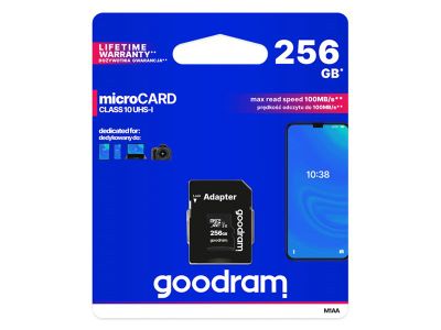 Pamäťová karta GOODRAM micro SD 256 GB s adaptérom