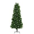 vidaXL Vianočný stromček s 300 LED-i so stojanom Zelená 240 cm PE