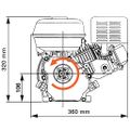 Benzínový motor 6,5 HP 4,8 kW, čierny