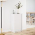 vidaXL Komoda s LED biela 77x34x85 cm kompozitné drevo
