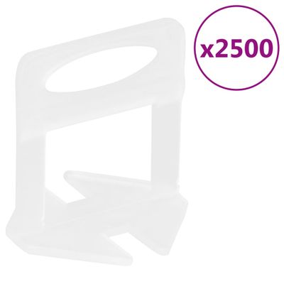 vidaXL Podložky na vyrovnávanie dlaždíc 2500 ks 3 mm