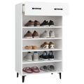 vidaXL Botník biely 60x35x105 cm spracované drevo