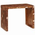 vidaXL Koncový stôl Hnedá 60 x 35 x 46 cm Masívne obnovené drevo
