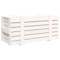 vidaXL Úložný box biely 91x40,5x42 cm masívna borovica