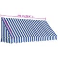 vidaXL Bistro markíza modro-biela 250x120 cm