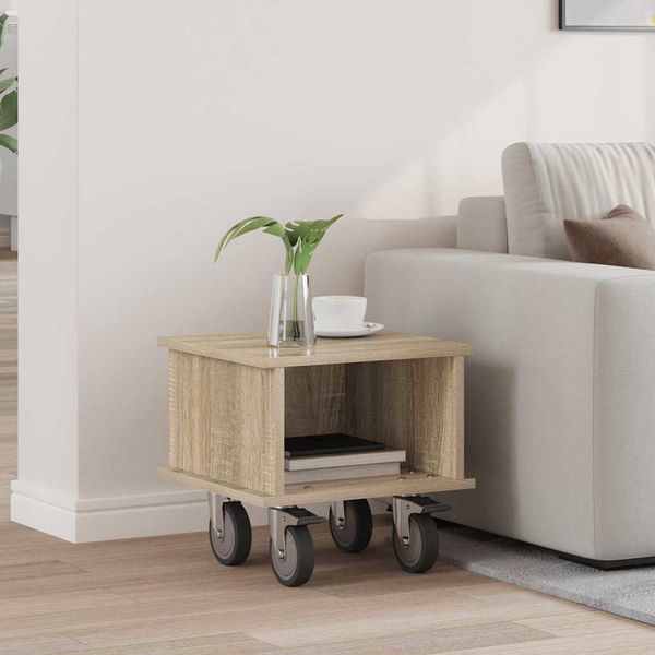 vidaXL TV stolík Sonoma dub 37 x 35 x 35 cm Kompozitné drevo