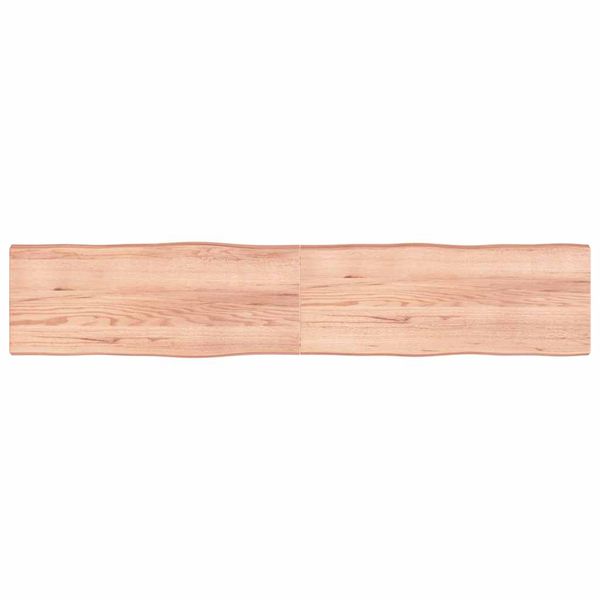 vidaXL Stolová doska svetlohnedá 200x40x(2-6)cm ošetrený masív hrany