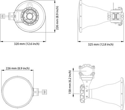 RF elements SH30WB-GO, Sektorová horn anténa, 5+6GHz, 30°