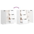 vidaXL Komoda biela 60x30x70 cm spracované drevo