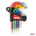 Imbusové kľúče TORX z ocele S2 9ks AMiO-04300