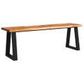 vidaXL Záhradná lavička so živou hranou 140 cm akáciový masív