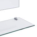 vidaXL Nástenné zrkadlo s 5 poličkami, strieborné 80x60 cm