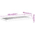 vidaXL Penový matrac biely 80x220 cm 7 zón tvrdosť 20 ILD