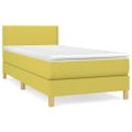 vidaXL Boxspring posteľ s matracom zelená 100x200 cm látka