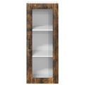 vidaXL Nástenný sklenený kabinet LUCCA Dymový dub 40 x 31 x 100 cm