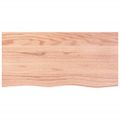 vidaXL Stolová doska bledohnedá 100x50x(2-6) cm ošetrený masívny dub