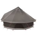 vidaXL Tipi stan 10-miestny Hnedá Šedá Polyester a oceľ
