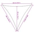 vidaXL Slnečná plachta 160 g/m² trojuholníková pieskovaná 6x6x6 m HDPE