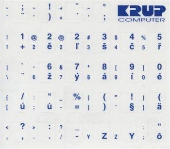 Česká prelepka na klávesnici - biela SK Česká predlepková na klávesnici - biela CZ