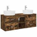 vidaXL Set kabinetov do kúpeľne 3 ks Dymový dub 49,5 x 44,5 x 65 cm
