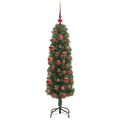 vidaXL Umelý vianočný stromček Zelená 150 cm PVC, oceľ a plast