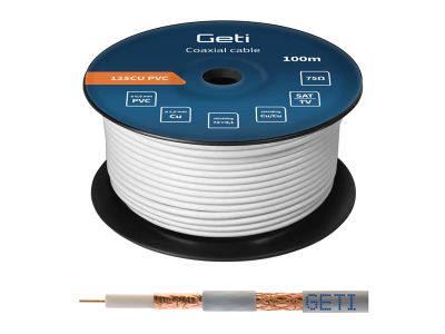 Koaxiálny kábel GETI 125CU PVC (100m cievka)