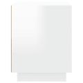 vidaXL Nočný stolík lesklý biely 44x35x45 cm spracované drevo