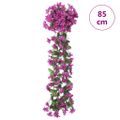 vidaXL Kvetinové girlandy 3 ks, svetlofialové 85 cm