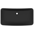 vidaXL Luxusné umývadlo, obdĺžnik, matné čierne 71x38 cm, keramika