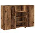 vidaXL Recepčný stôl staré drevo 155x50x103,5 cm kompozitné drevo
