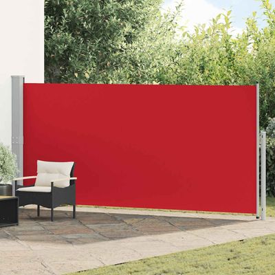 vidaXL Zaťahovacia bočná markíza na terasu 600x170 cm, červená