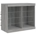vidaXL Komoda s LED svetlami sivá sonoma 202x37x67 cm