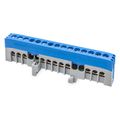 Mostík N 15-F2 (svorkovnica 15x16mm2), zakrytý IP20, modrý, 63A, na DIN /2020272