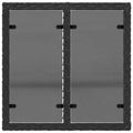 vidaXL Sada pohoviek 6 ks Čierna a krémová biela Poly ratan a oceľ