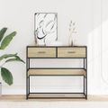 vidaXL Konzolový stolík dub sonoma 90x35x80 cm kompozitné drevo