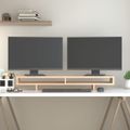 vidaXL Stojan na monitor 100x27x14 cm masívna borovica
