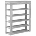 vidaXL Regál na topánky sivý sonoma 80x30x98 cm kompozitné drevo
