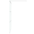 vidaXL Sprchová zástena biela 140x195 cm priehľadné ESG sklo