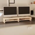 vidaXL Stojan na monitor 100x24x13 cm masívna borovica
